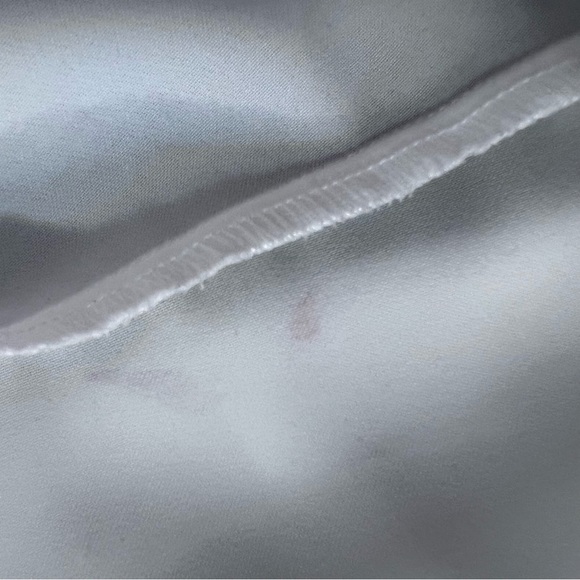 Zara White Peplum Blouse Batwing Sleeve Necktie Bow Size Small - Picture 14 of 15